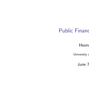 Public Finance in the U.S